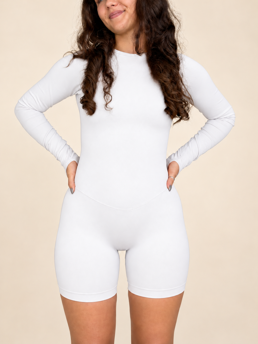 Contour Long-Sleeve Playsuit