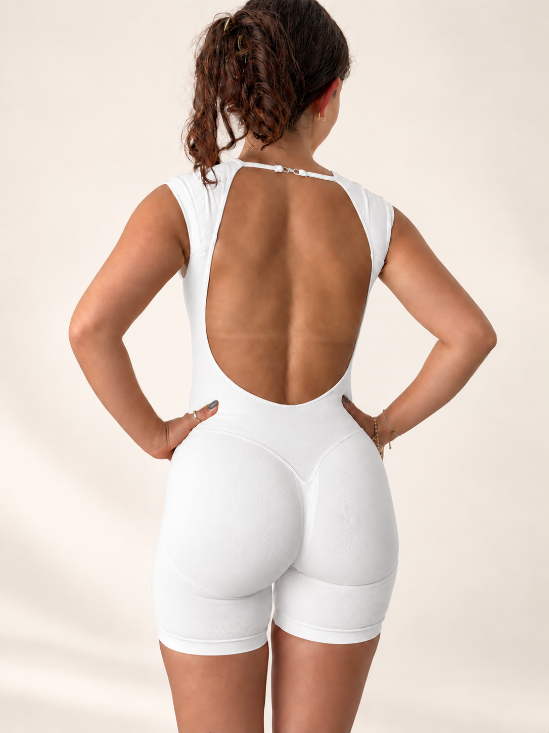 Sculpt Open-Back Playsuit