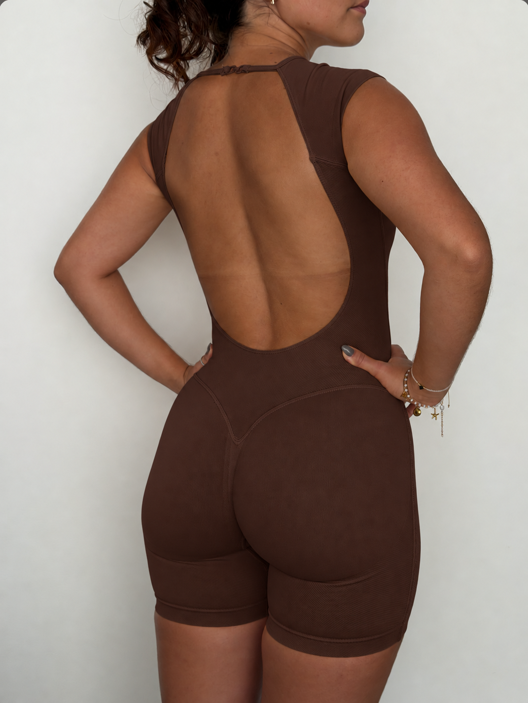 Sculpt Open-Back Playsuit