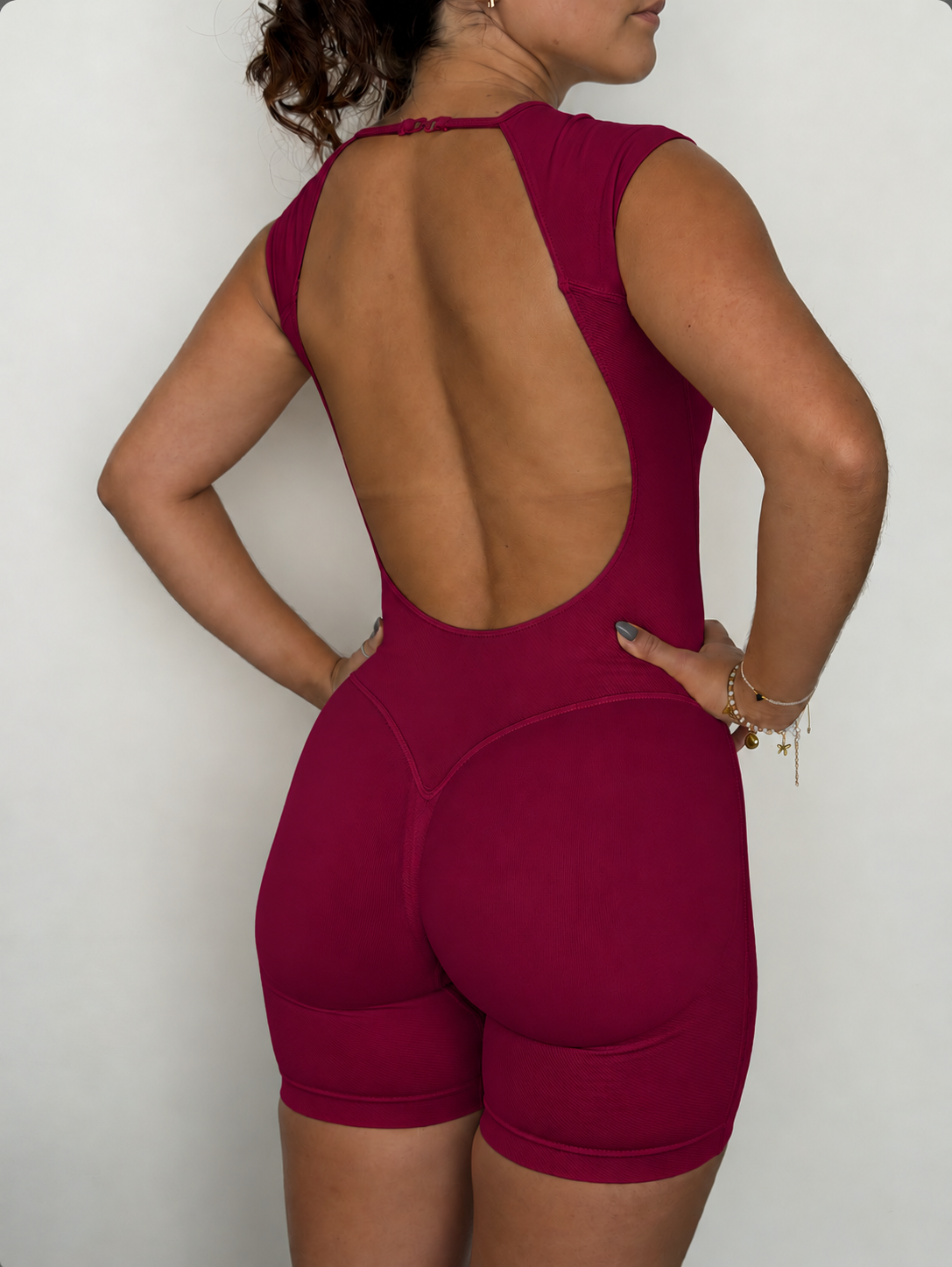Sculpt Open-Back Playsuit