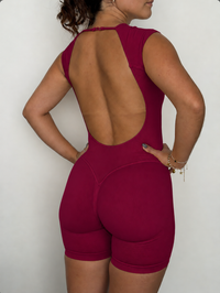 Sculpt Open-Back Playsuit