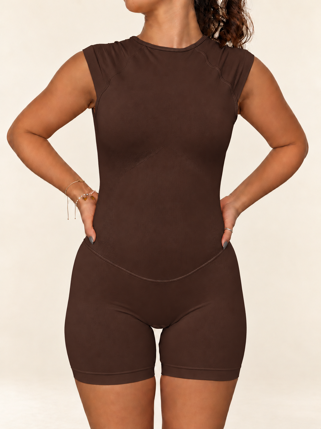 Sculpt Open-Back Playsuit