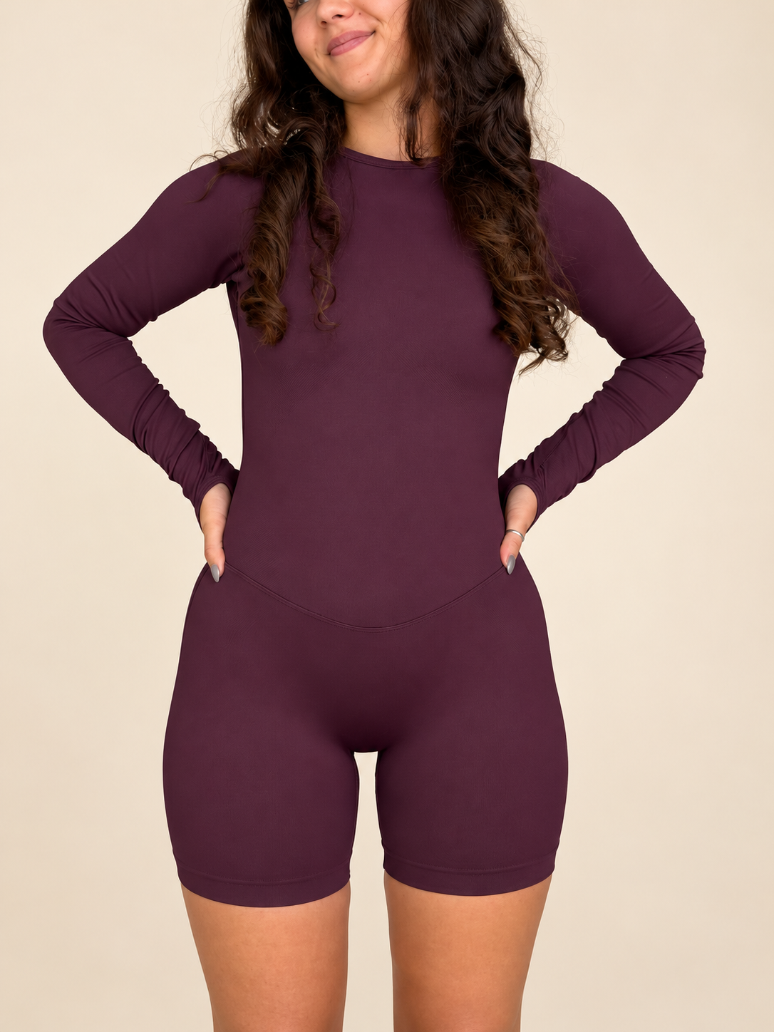 Contour Long-Sleeve Playsuit