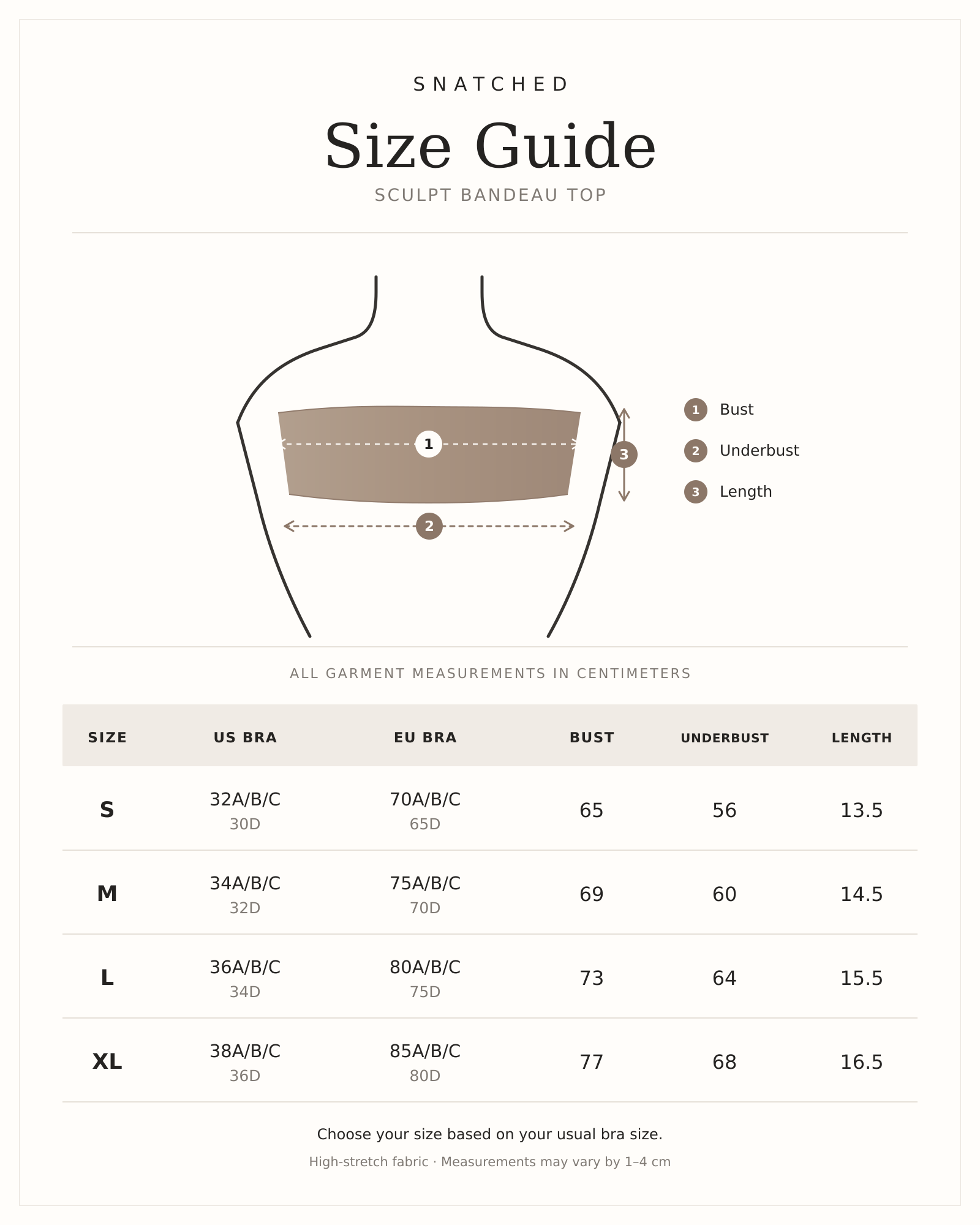 Sculpt Bandeau Top – Seamless & Padded
