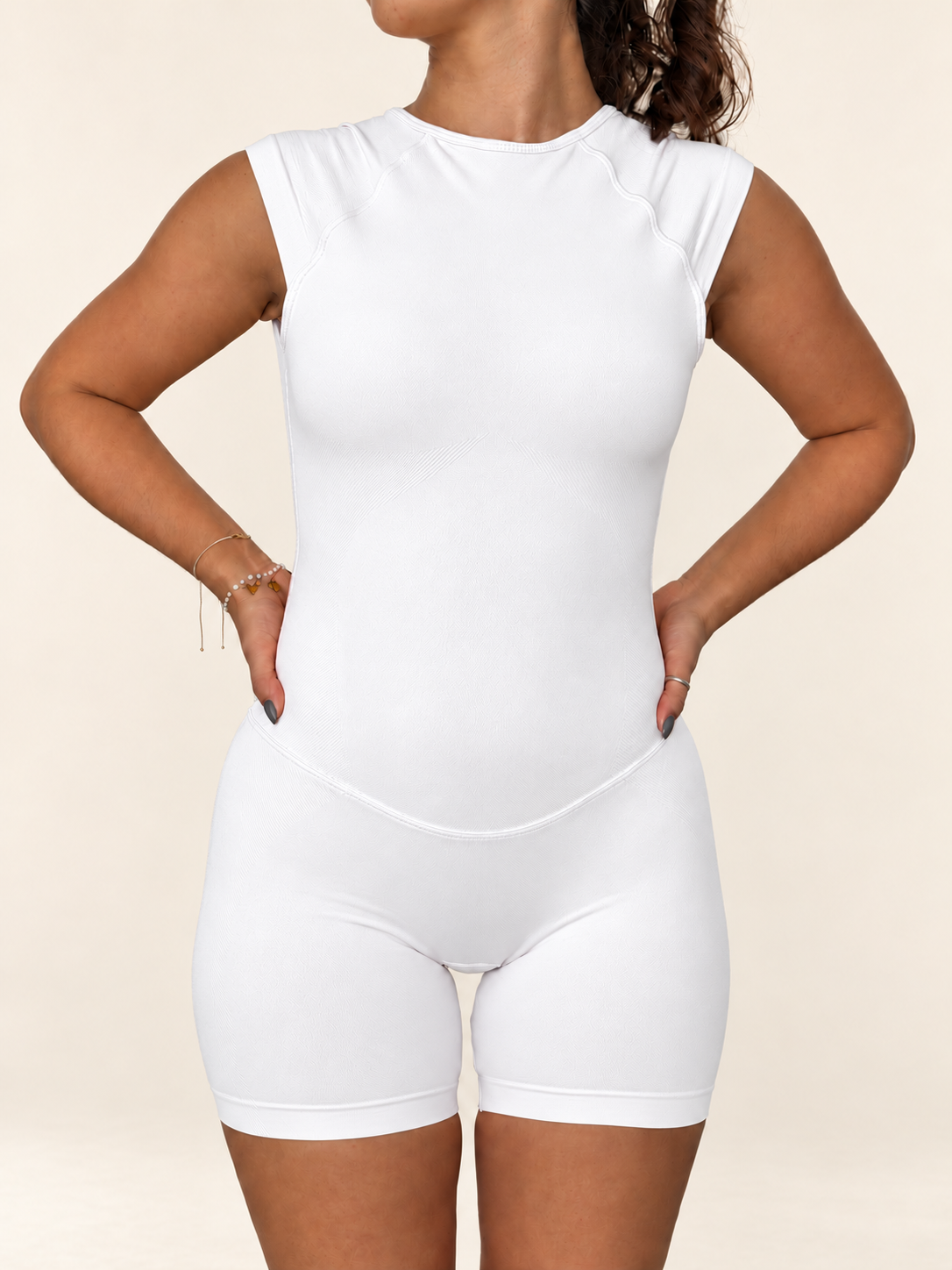 Sculpt Open-Back Playsuit